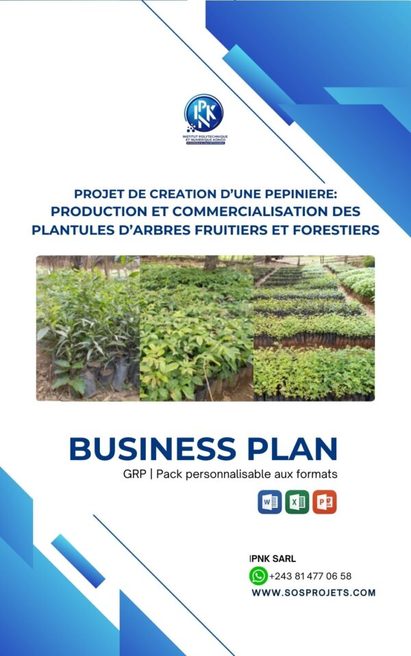 Business plan - Pépinière de production et vente des plantules